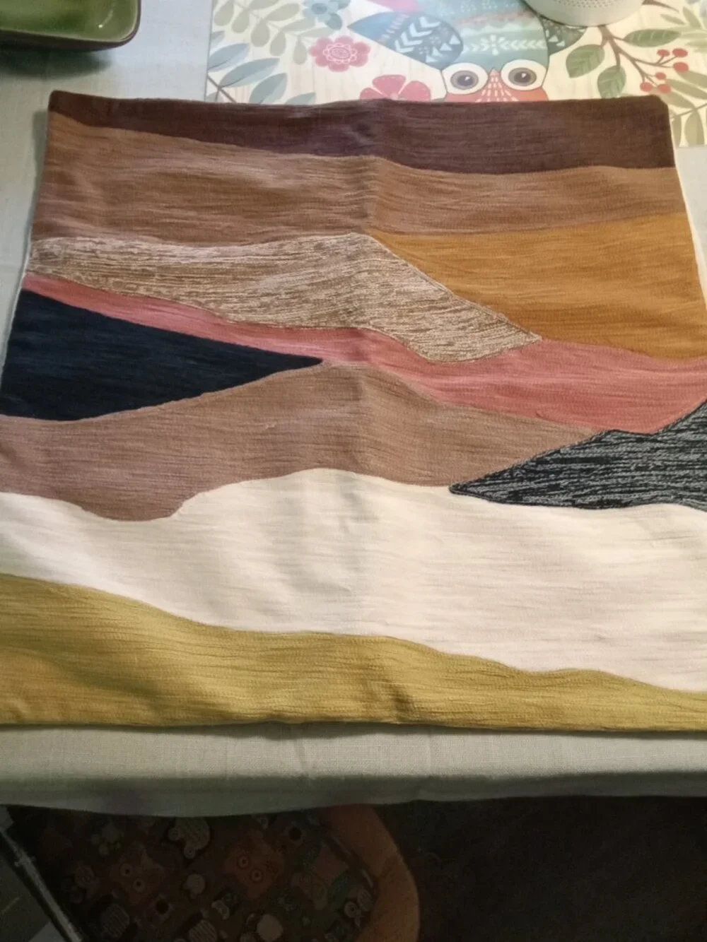 West Elm Bold Center Mixed Stripe Pillow Cover 19.5x19.5 Button Closure multi